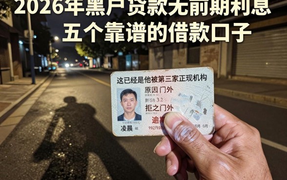 2026年黑户贷款无前期利息，详细阐述五个靠谱的借款口子