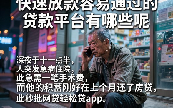 快速放款容易通过的贷款平台有哪些呢，详尽说明五个秒批网贷轻松贷的app