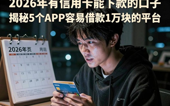 2026年有信用卡能下款的口子，揭秘5个APP容易借款1万块的平台