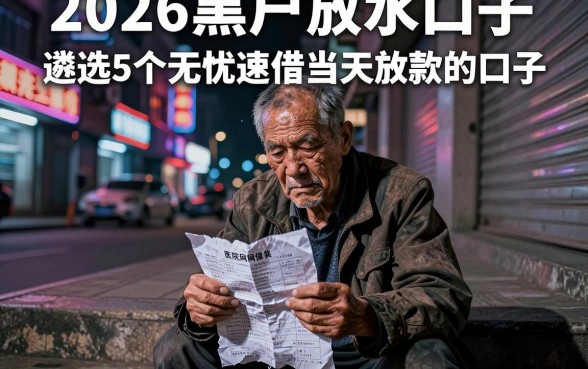 2026黑户放水口子，遴选5个无忧速借当天放款的口子