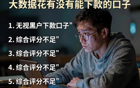 大数据花有没有能下款的口子,条列5个无视黑户下款口子