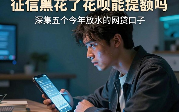 征信黑花了花呗能提额吗,归集五个今年放水的网贷口子