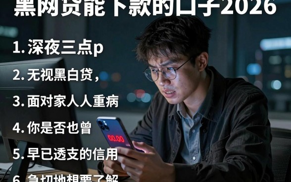 黑网贷能下款的口子2026,罗列五个无视黑白的网贷app