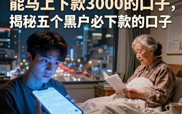 能马上下款3000的口子,揭秘五个黑户必下款的口子