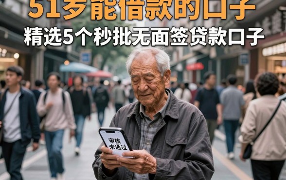51岁能借款的口子,精选5个秒批无面签贷款口子