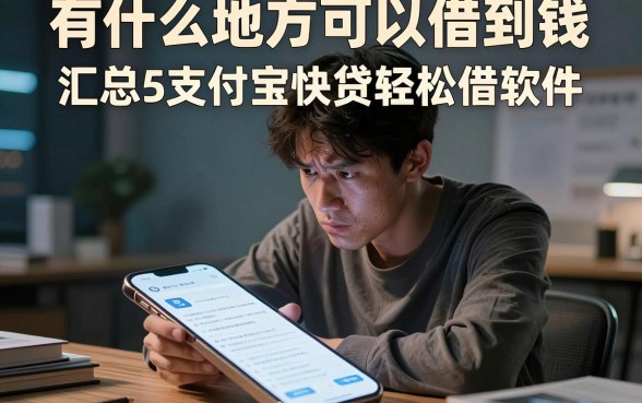 有什么地方可以借到钱，汇总5个支付宝快贷轻松借软件
