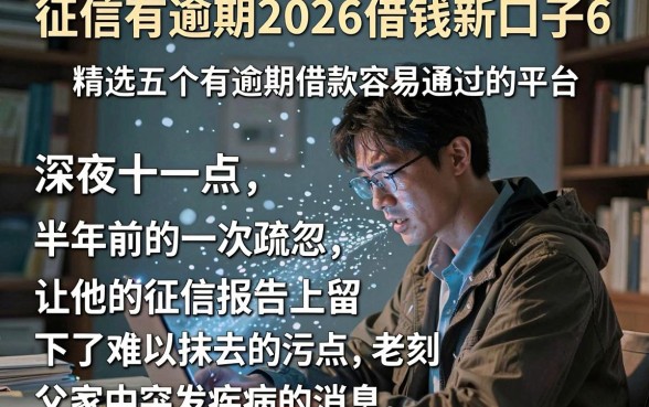 征信有逾期2026借钱新口子6,精选五个有逾期借款容易通过的平台