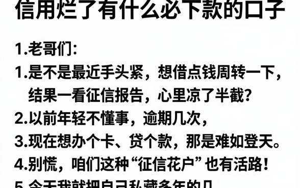 信用烂了有什么必下款的口子，精选5个可以借钱不用审核的软件