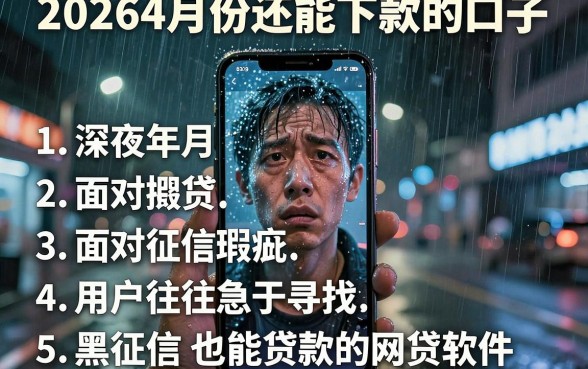 20264月份还能下款的口子,罗列5个黑征信也能贷款的网贷软件