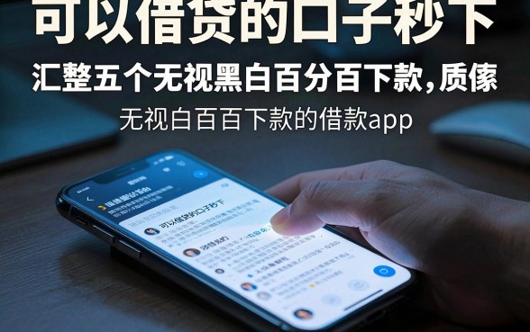 可以借贷的口子秒下,汇整五个无视黑白百分百下款的借款app