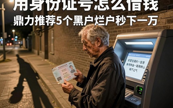用身份证号怎么借钱,鼎力推荐5个黑户烂户秒下一万
