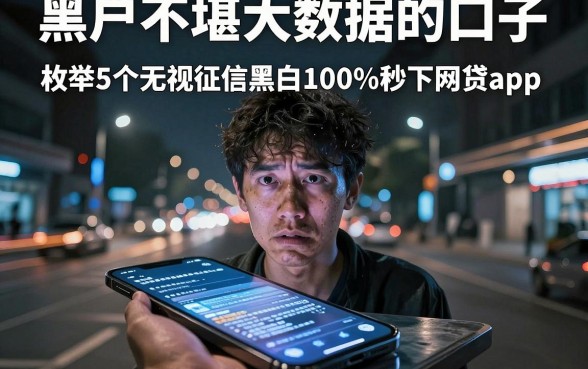 黑户不堪大数据的口子,枚举5个无视征信黑白100%秒下网贷app