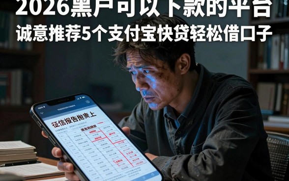 2026黑户可以下款的平台，诚意推荐5个支付宝快贷轻松借口子