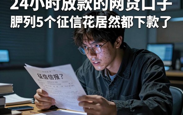 24小时放款的网贷口子，胪列5个征信花居然都下款了的软件