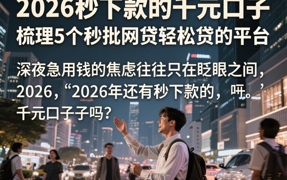 2026秒下款的千元口子,梳理5个秒批网贷轻松贷的平台