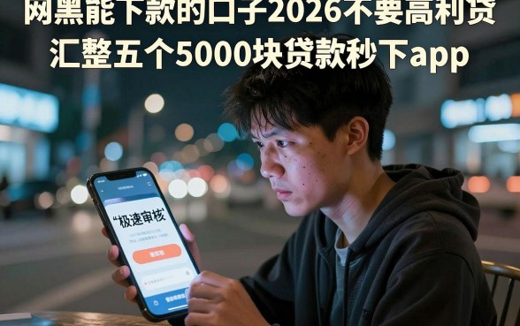 网黑能下款的口子2026不要高利贷，汇整五个5000块贷款秒下app