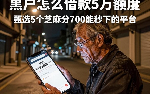 黑户怎么借款5万额度，甄选5个芝麻分700能秒下的平台