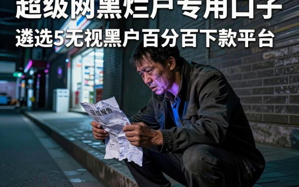 超级网黑烂户专用口子,遴选5个无视黑户百分百下款平台