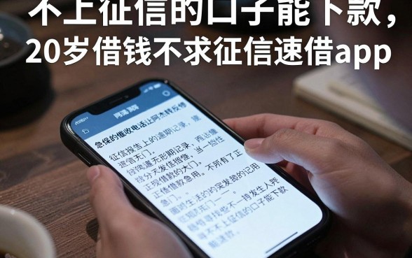 不上征信的口子能下款，梳理五个20岁借钱不求征信速借app