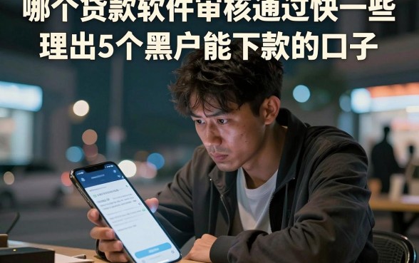 哪个贷款软件审核通过快一些，理出5个黑户能下款的口子