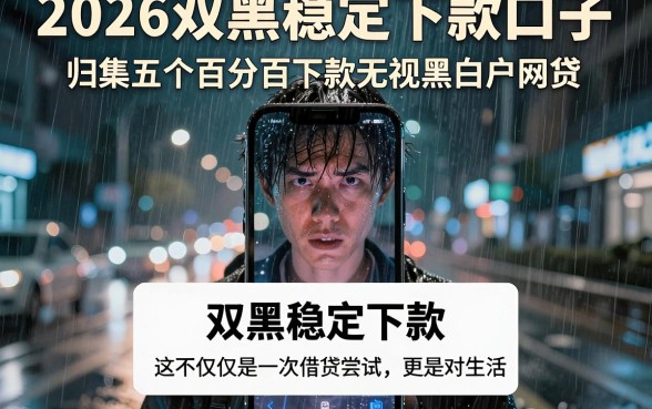 2026双黑稳定下款口子，归集五个百分百下款无视黑白户网贷