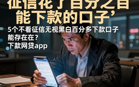 征信花了百分之百能下款的口子，深入剖析5个不看征信无视黑白百分百下款网贷app