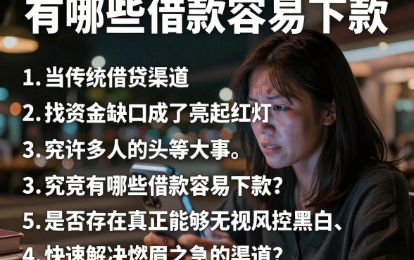 有哪些借款容易下款，详细阐述五个真正无视风控黑白的网贷app