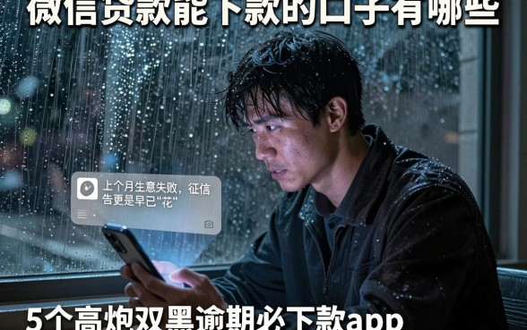 微信贷款能下款的口子有哪些，详尽说明5个高炮双黑逾期必下款app