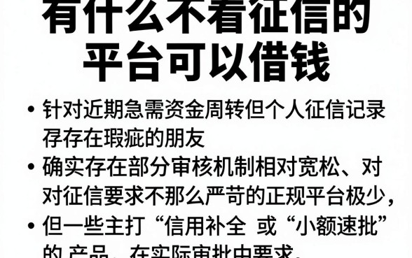 有什么不看征信的平台可以借钱,陈列五个11月能贷款的口子