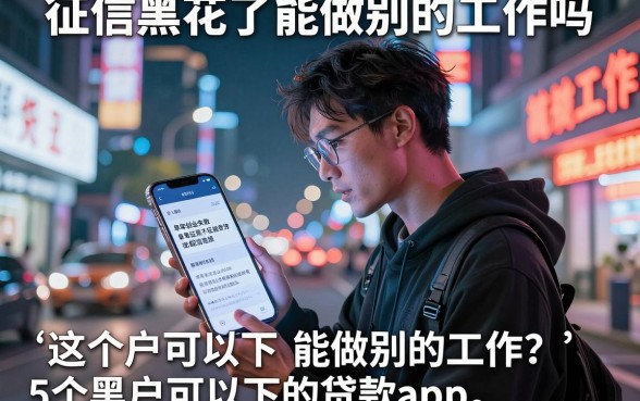 征信黑花了能做别的工作吗,详尽说明5个黑户可以下的贷款app