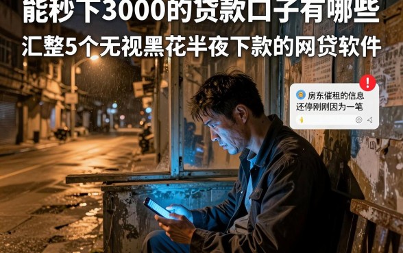 能秒下3000的贷款口子有哪些，汇整5个无视黑花半夜下款的网贷软件