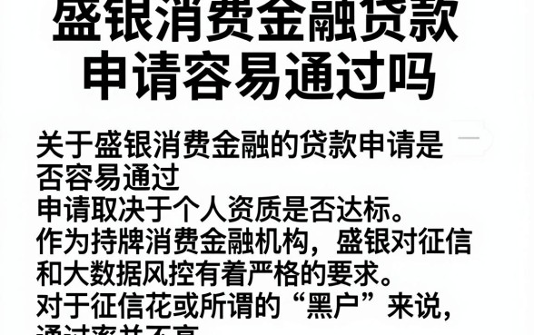 盛银消费金融贷款申请容易通过吗，深入剖析5个手机小额黑户快速贷款app