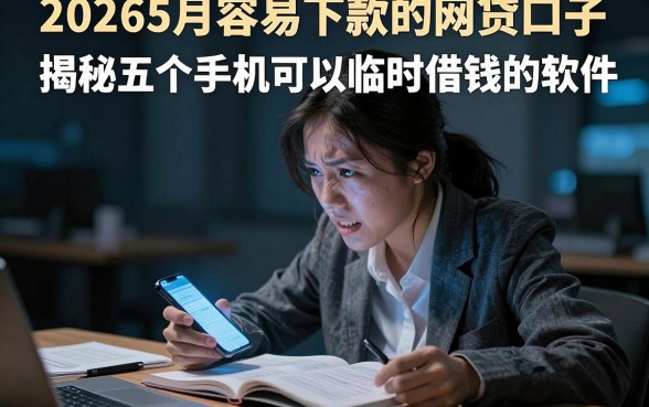 20265月容易下款的网贷口子,揭秘五个手机可以临时借钱的软件