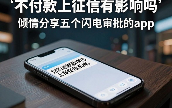 不付款上征信有影响吗，倾情分享五个闪电审批的app