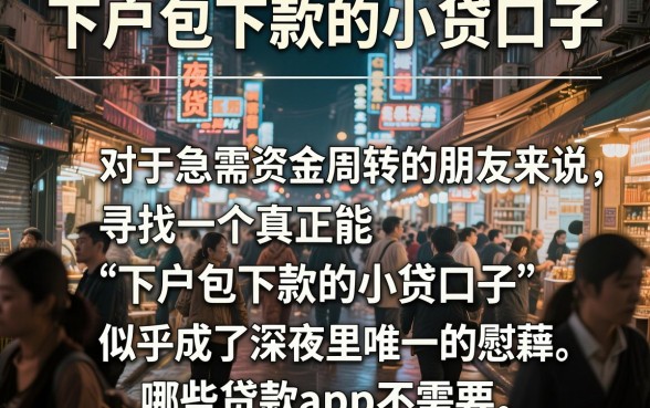 下户包下款的小贷口子，细致阐述五个不用芝麻分能借的app