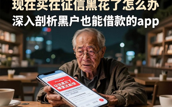 现在买在征信黑花了怎么办，深入剖析五个黑户也能借款的app