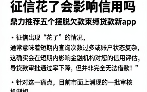 征信花了会影响信用吗,鼎力推荐五个摆脱欠款束缚贷款新app