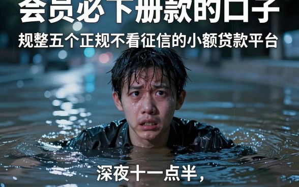 会员必下册款的口子，规整五个正规不看征信的小额贷款平台
