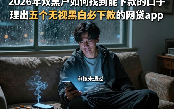 2026年双黑户如何找到能下款的口子，理出五个无视黑白必下款的网贷app