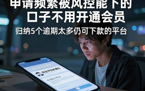 申请频繁被风控能下的口子不用开通会员,归纳5个逾期太多仍可下款的平台