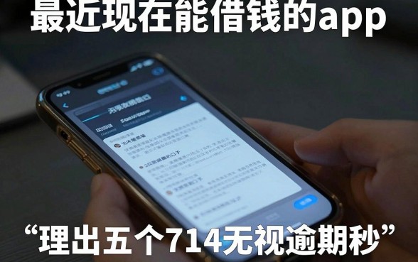 最近现在能借钱的app，理出五个714无视逾期秒下的平台