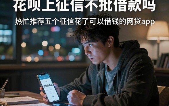 花呗上征信不批借款吗,热忱推荐五个征信花了可以借钱的网贷app