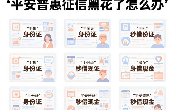 平安普惠征信黑花了怎么办，详细阐述五个手机身份证秒借现金的软件