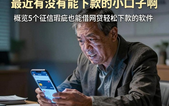 最近有没有能下款的小口子啊,概览5个征信瑕疵也能借网贷轻松下款的软件