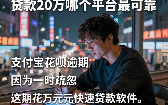 贷款20万哪个平台最可靠,整理五个支付宝花呗逾期万元快速贷款软件