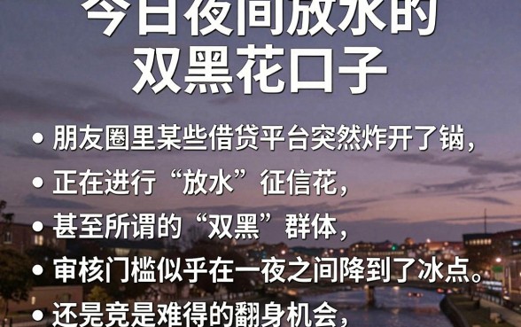 今日夜间放水的双黑花口子,胪列五个大学生可以使用的平台