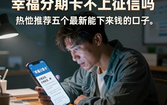 幸福分期卡不上征信吗，热忱推荐五个最新能下来钱的口子