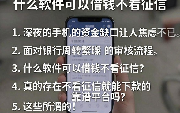 什么软件可以借钱不看征信，枚举五个简单容易贷款软件