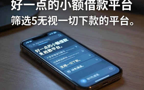 好一点的小额借款平台,筛选5个无视一切下款的平台