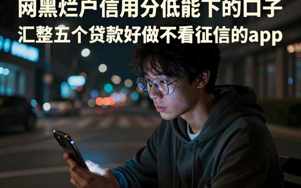 网黑烂户信用分低能下的口子，汇整五个贷款好做不看征信的app